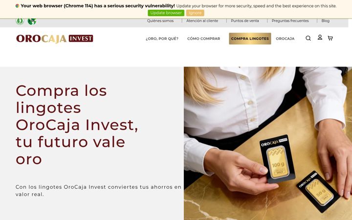 Skjermbilde av aureainvest.es
