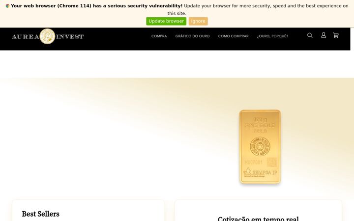 Screenshot von aureainvest.pt