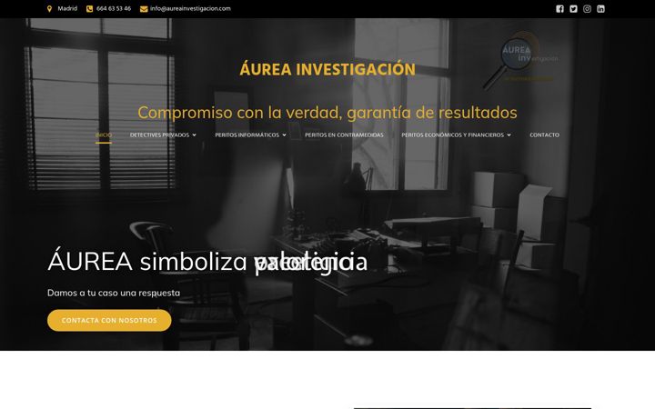 Snímek obrazovky aureainvestigacion.com