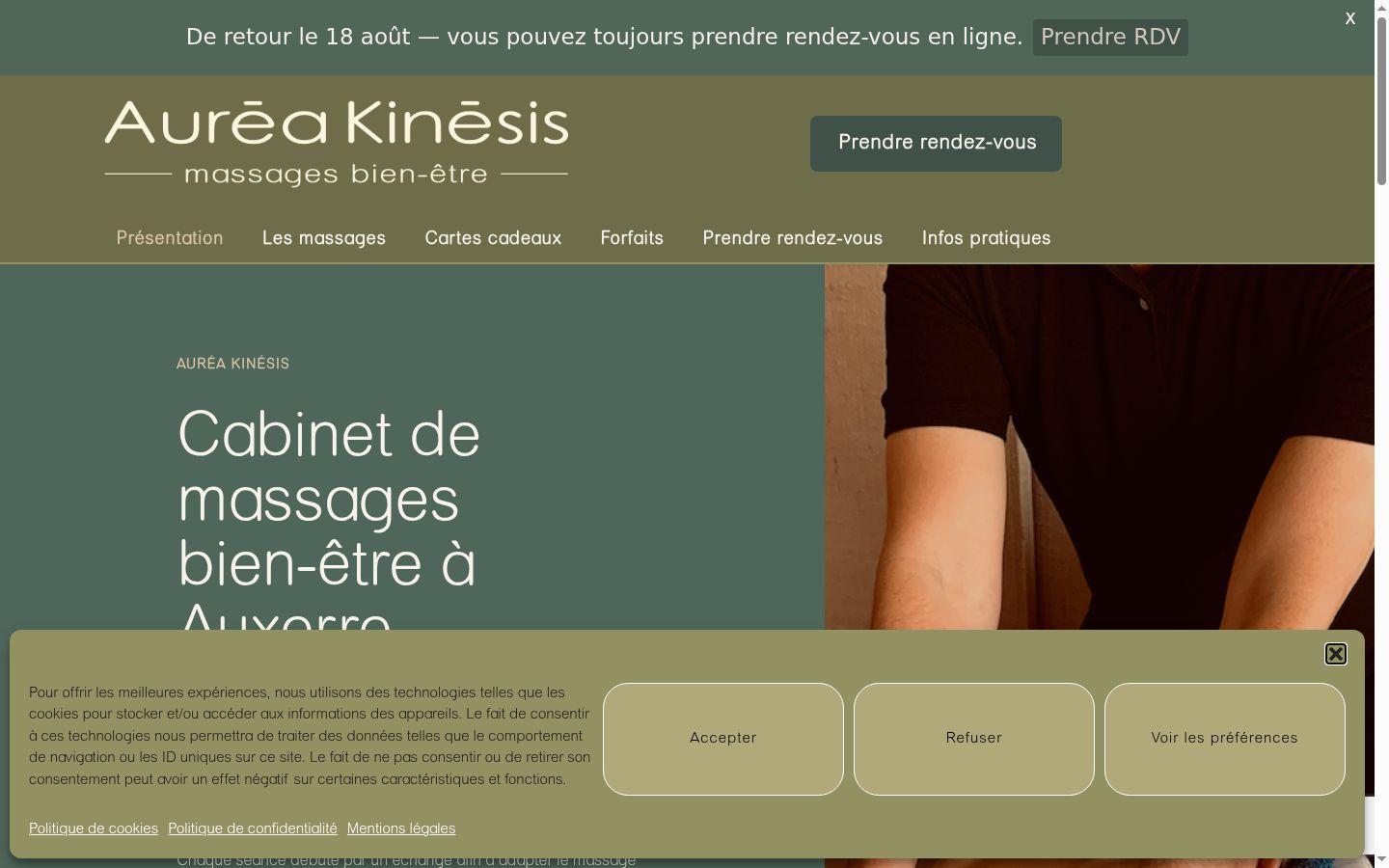 Screenshot tal-banner tal-kunsens muri qabel kwalunkwe interazzjoni