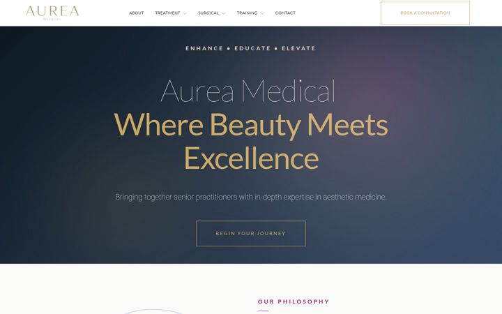 Screenshot of aureamedical.clinic