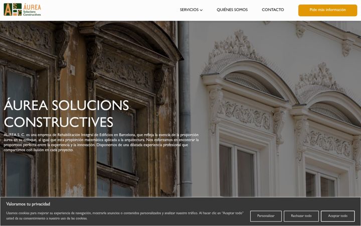 Screenshot of aureasc.com