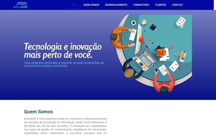 Screenshot of aureasoft.com.br