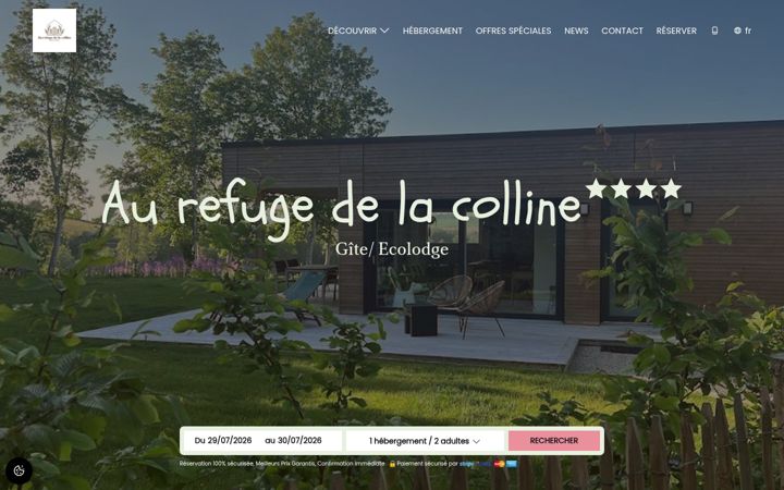 Screenshot of aurefugedelacolline.com