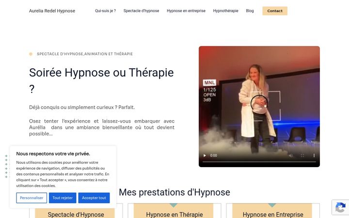 Captura de ecrã de aurelia-hypnose.fr