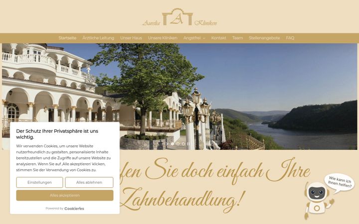 Screenshot of aurelia-kliniken.de