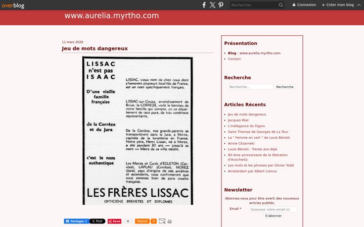 Screenshot of aurelia-myrtho.com