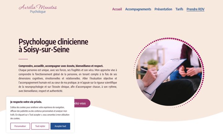 Ekraanipilt saidist aureliamanatas-psychologue.fr