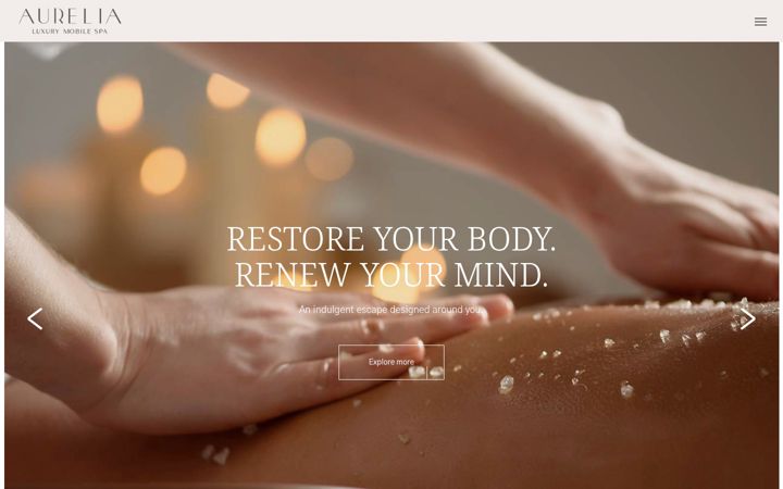 Screenshot of aureliamobilespa.com