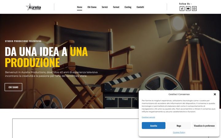 Screenshot of aureliaproductions.it