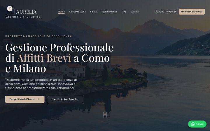Snímek obrazovky aureliaproperty.com