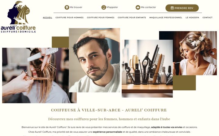 Screenshot of aurelicoiffure.fr