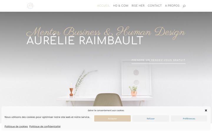 Kuvakaappaus sivustosta aurelie-raimbault.fr