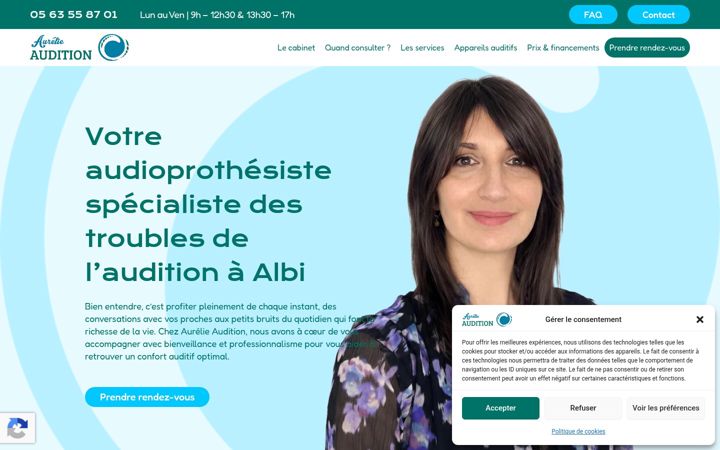 Screenshot van aurelieaudition.com