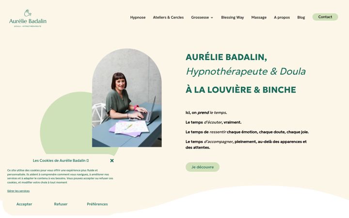 Captura de pantalla de aureliebadalin.be