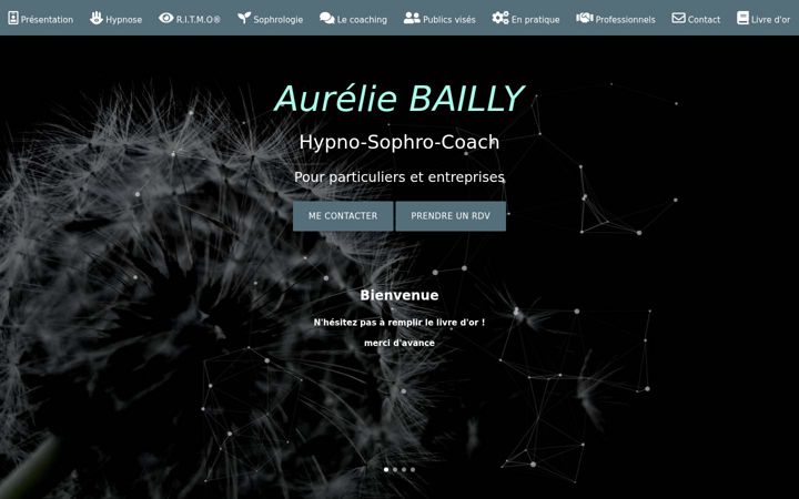 Kuvakaappaus sivustosta aureliebailly.fr
