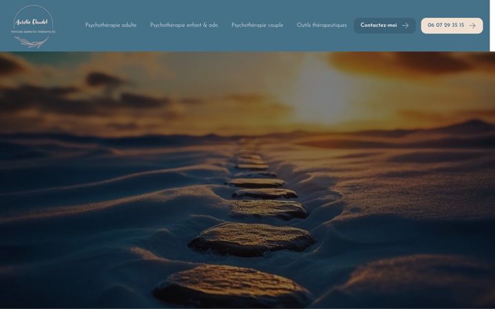 Kuvakaappaus sivustosta aurelieclaudel-psycho.fr
