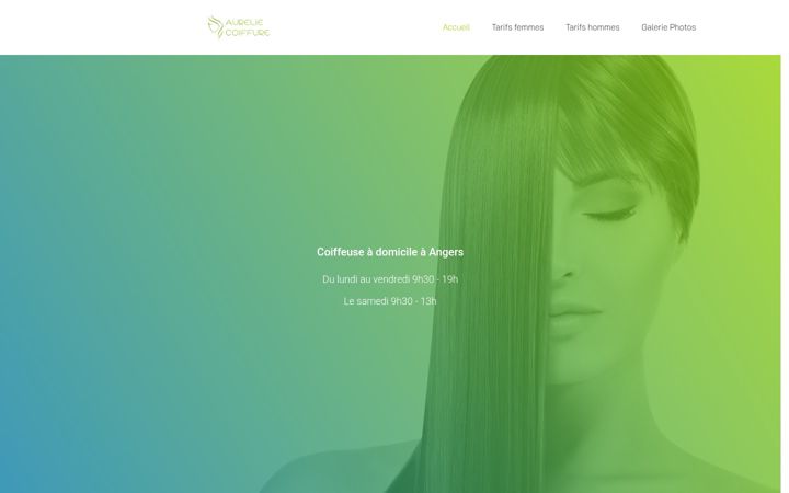 Kuvakaappaus sivustosta aureliecoiffure49.fr