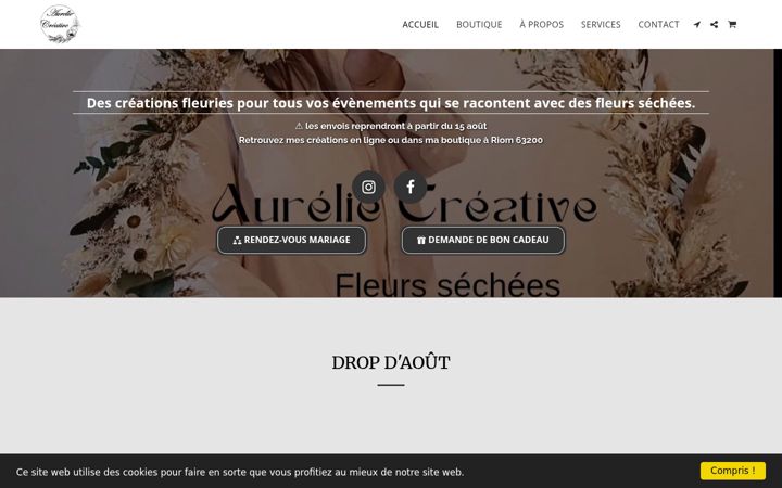 Screenshot of aureliecreative.com