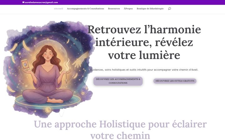 Screenshot of aureliedamesacree.fr