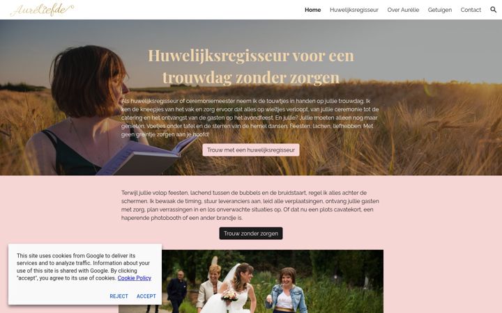 Screenshot of aureliefde.be