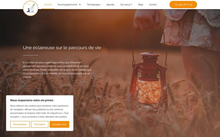 Screenshot stránky aurelielaurent-eclaireuse.be