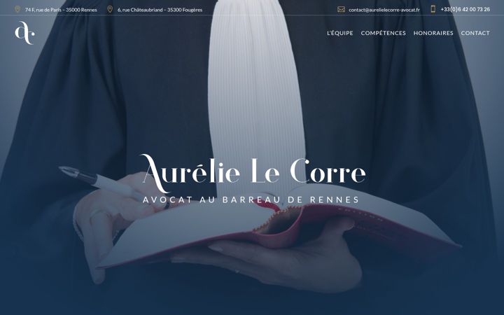 Screenshot of aurelielecorre-avocat.fr