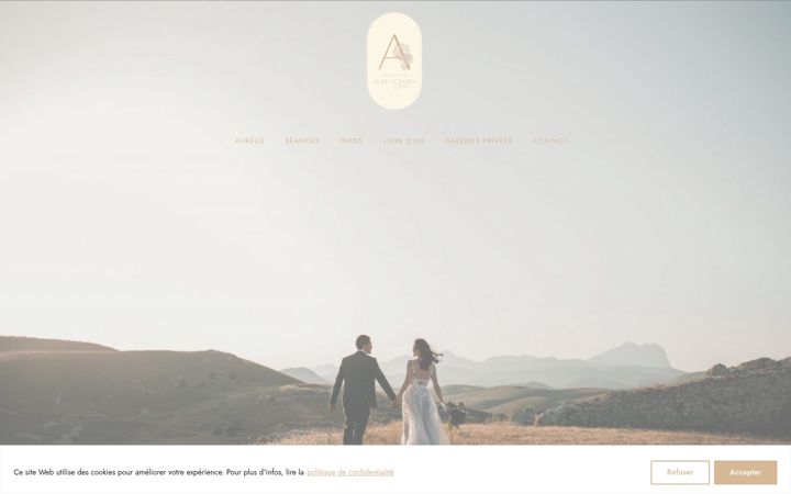 Screenshot stránky aureliemaryphotographie.fr