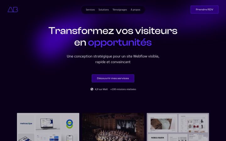 Screenshot stránky aurelien-bassemayousse.fr