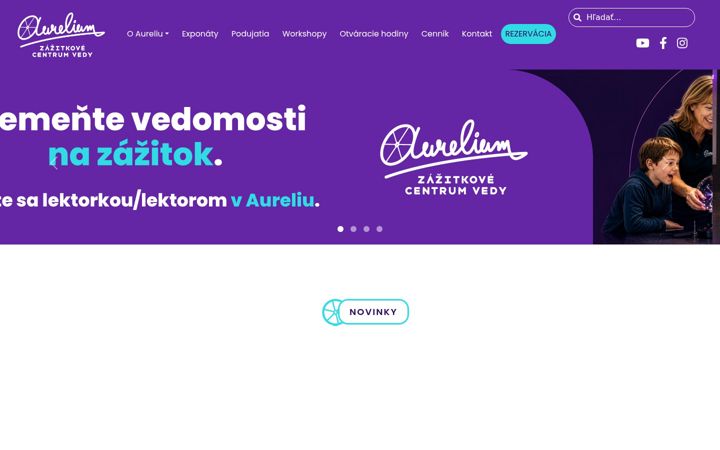 Screenshot of aurelium.sk