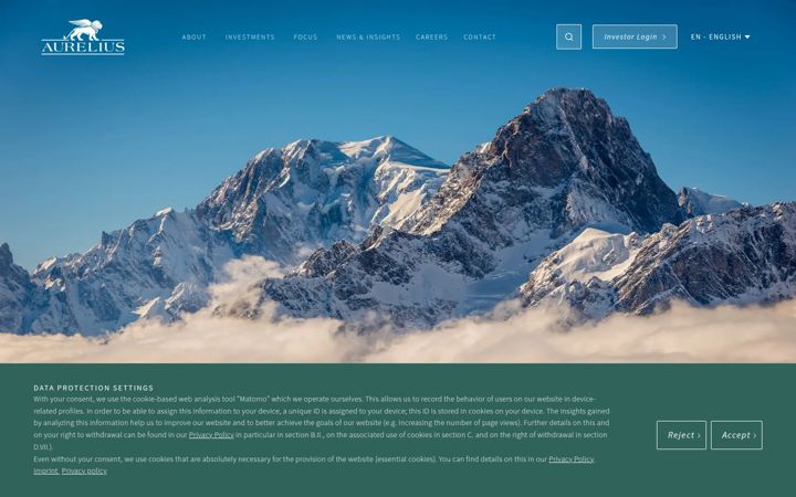 Screenshot of aurelius-group.com