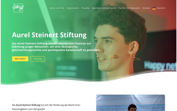 Screenshot of aurelsteinert-stiftung.de