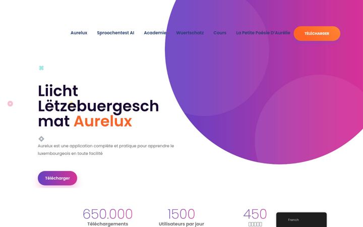 Screenshot of aurelux.lu