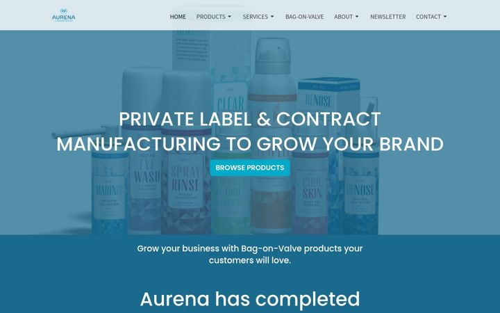 Screenshot of aurenalabs.com