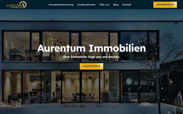 Екранна снимка на aurentum-immobilien.de