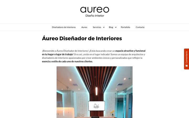 Screenshot of aureoarquitectura.com