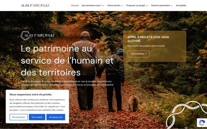 Screenshot of aurep-mecenat.com