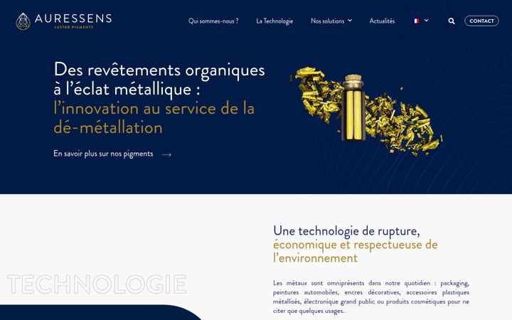 Screenshot of auressens.com
