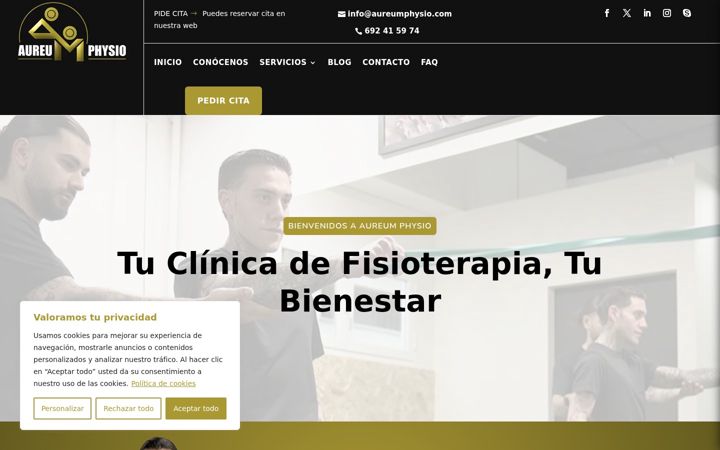 Screenshot ta' aureumphysio.com