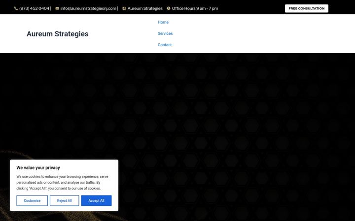 Zrzut ekranu aureumstrategiesnj.com