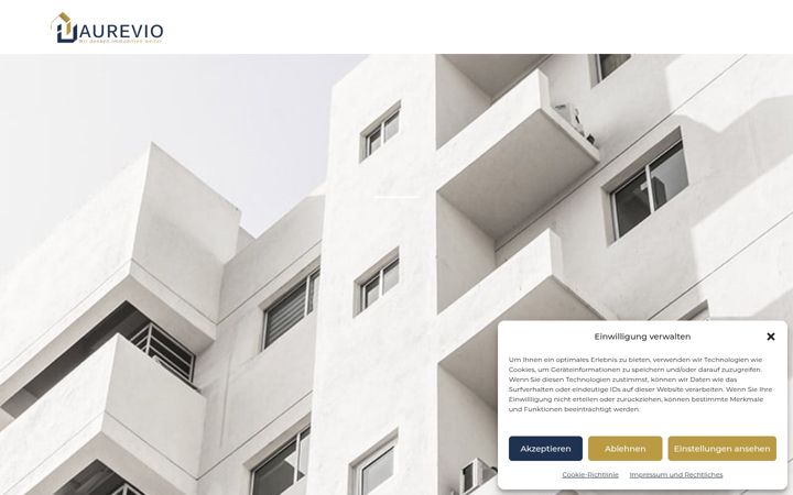 Screenshot of aurevio-immobilienverwaltung.de