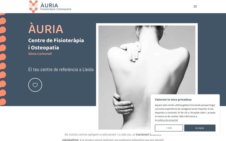 Screenshot of auriafisioterapia.cat