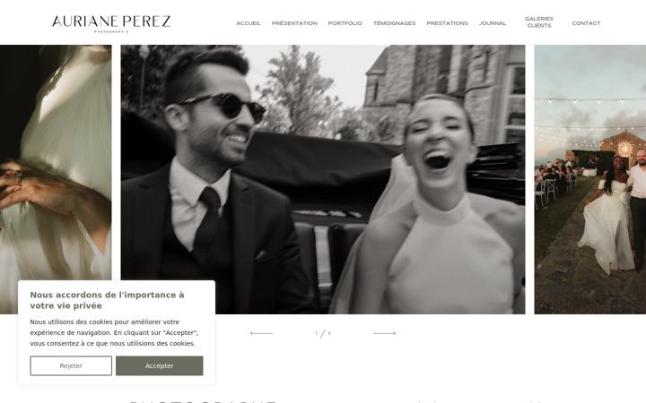 Screenshot of auriane-perez.com
