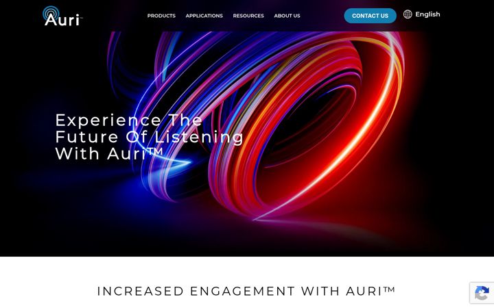 Screenshot of auriaudio.com