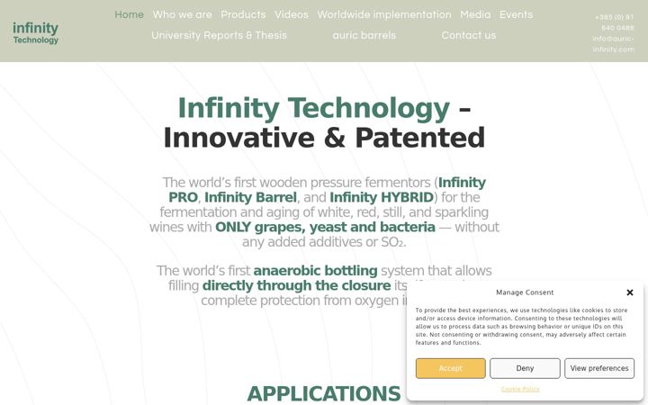 Screenshot of auric-infinity.com