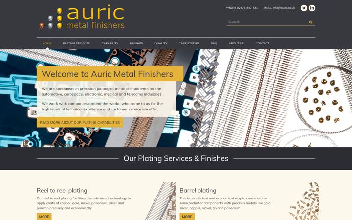 Screenshot of auric.co.uk
