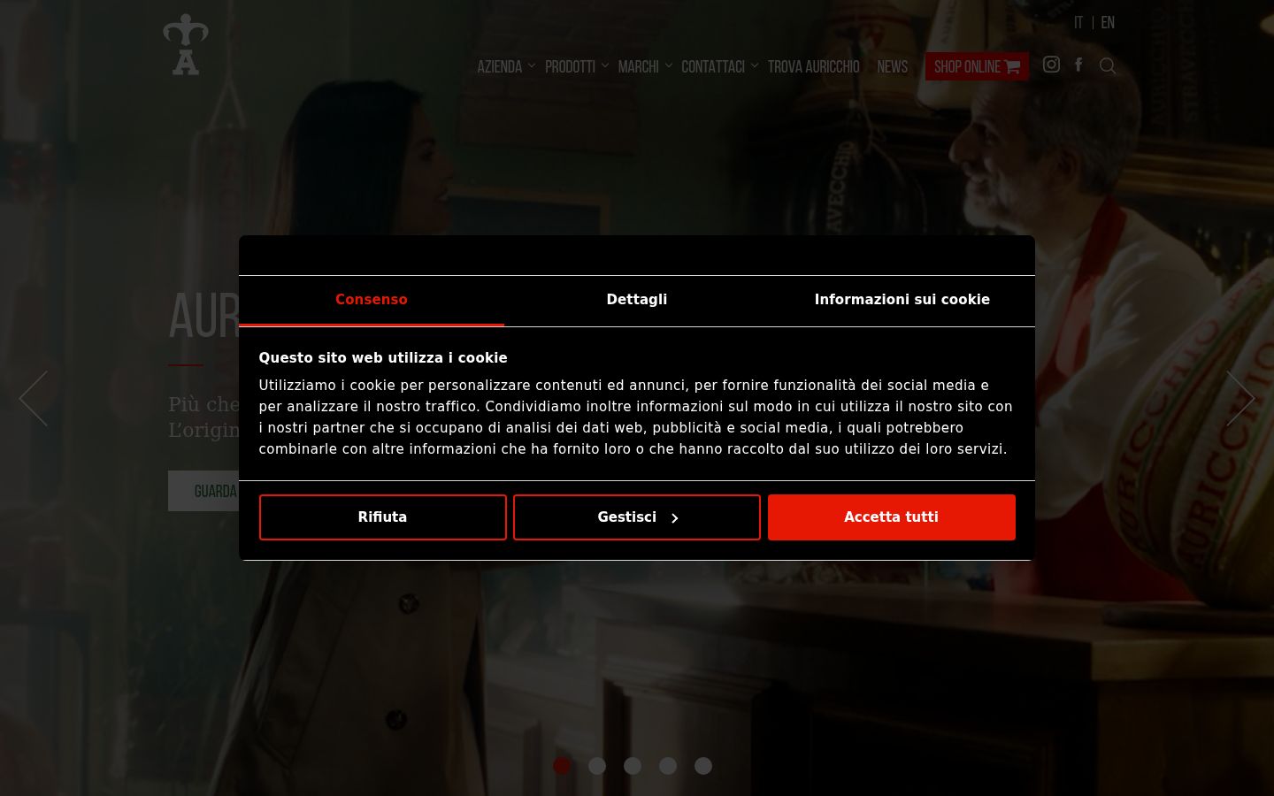 Screenshot van de toestemmingsbanner zoals getoond vóór enige interactie