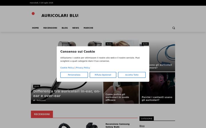Screenshot of auricolaribluetooth.it