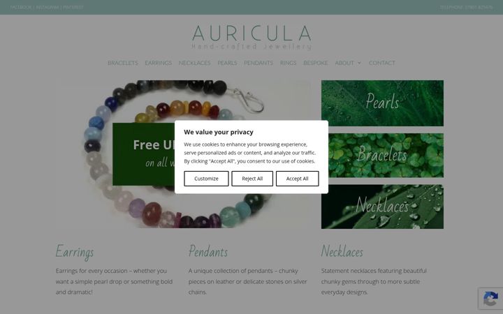 Screenshot of auricula.co.uk