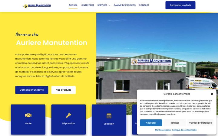 Screenshot of auriere-manutention.fr